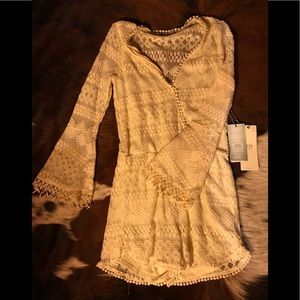 Cream Lace Romper